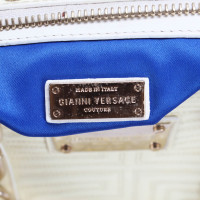 Gianni Versace Handtasche aus Leder in Creme