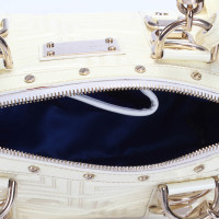 Gianni Versace Handtasche aus Leder in Creme