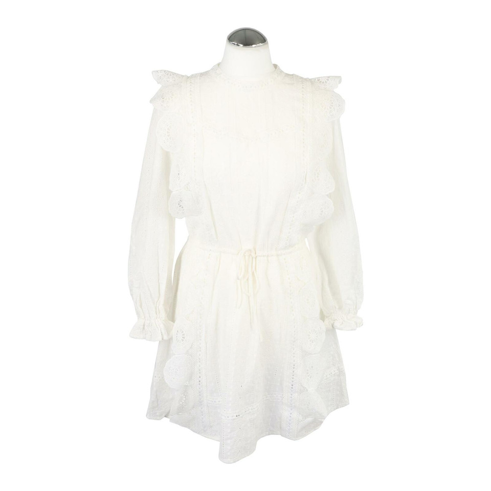 Maje Kleid aus Baumwolle in Weiß