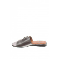 Coach Sandals Leather in Silvery