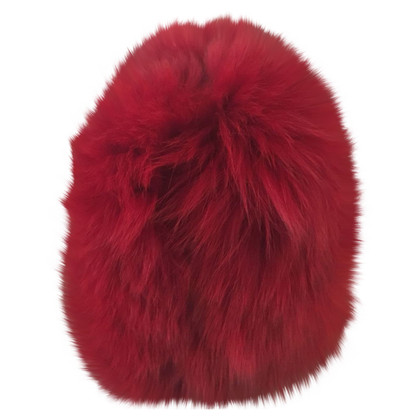 Other Designer Clutch Bag Fur in Red
