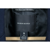 Maison Scotch Jas/Mantel Wol in Blauw