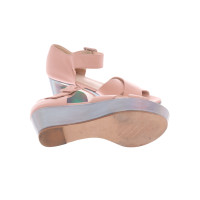 Escada Sandals Leather in Pink