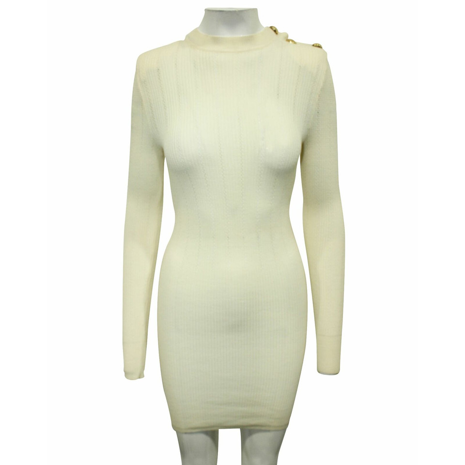 Balmain Dress Wool in White