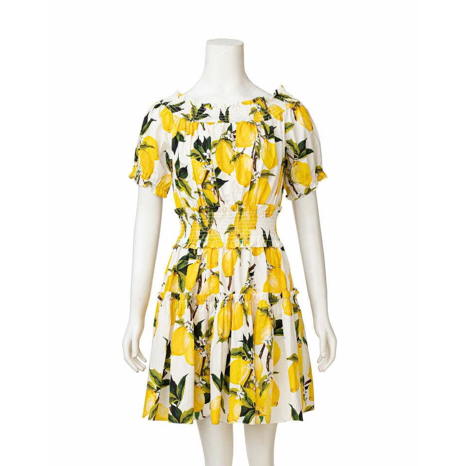 Dolce & Gabbana Dress Cotton in Yellow