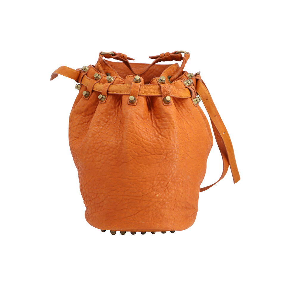 Alexander Wang Diego Bucket Bag en Cuir en Orange