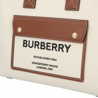 Burberry Freya Canvas Tote Canvas in Beige