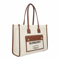 Burberry Freya Canvas Tote Canvas in Beige