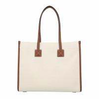 Burberry Freya Canvas Tote Canvas in Beige