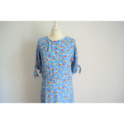 Rixo Kleid aus Viskose in Blau