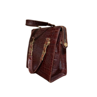 Gianni Versace Handtasche aus Leder in Braun