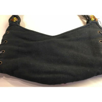 Antik Batik Handtasche aus Baumwolle in Schwarz