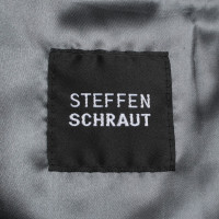 Steffen Schraut Ziegenfell-Weste in Silbergrau
