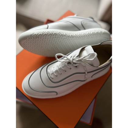 Hermès Trainers Leather in White