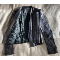 Bally Jacke/Mantel aus Leder in Schwarz