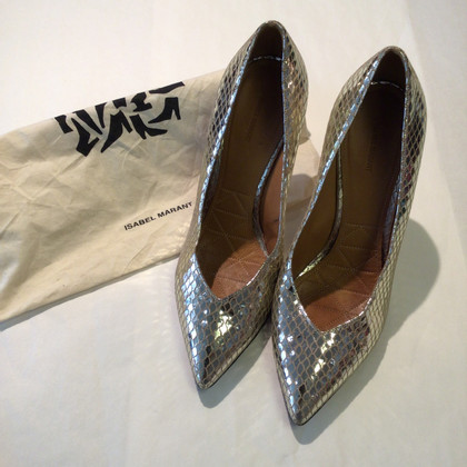 Isabel Marant Pumps/Peeptoes Leather in Silvery
