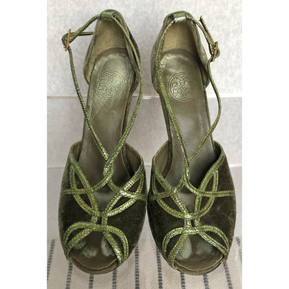 Tory Burch Sandals Leather in Olive