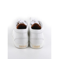 Jimmy Choo Sneaker in Pelle in Bianco