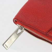 Vince Clutch Bag Leather in Red