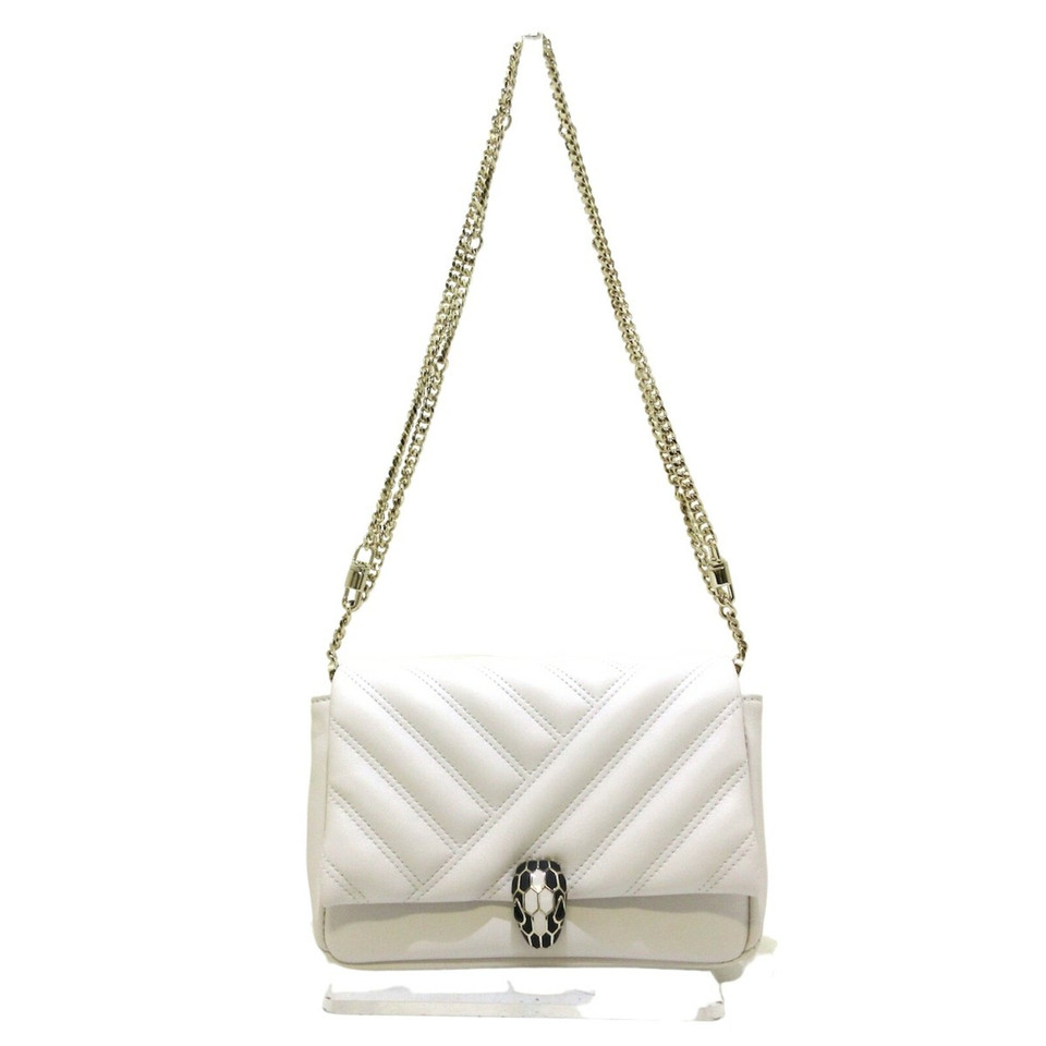 Bulgari Serpenti en Cuir en Blanc