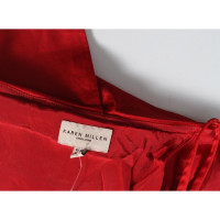 Karen Millen Vestito in Cotone in Rosso