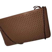 Christian Louboutin Clutch Leer in Huidskleur