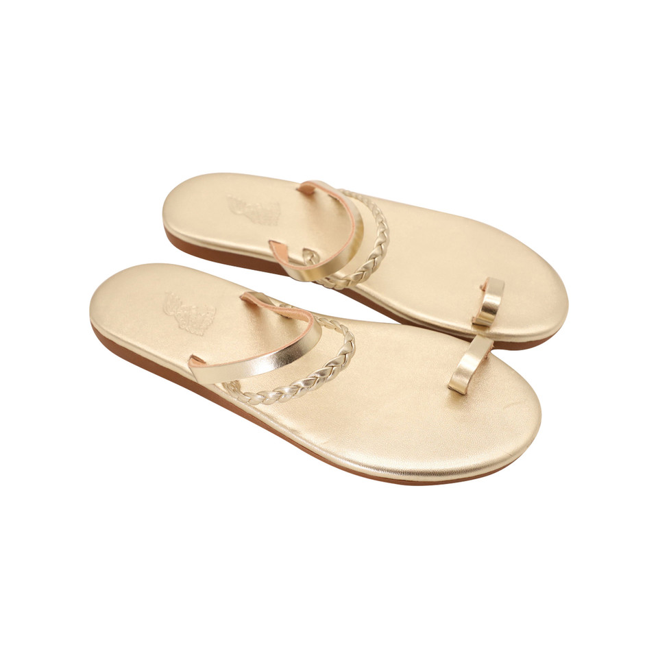 Ancient Greek Sandals Sandali in Pelle in Oro