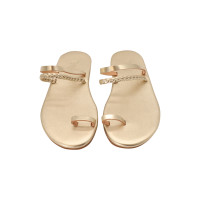 Ancient Greek Sandals Sandals Leather in Gold