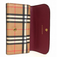 Burberry Tasje/Portemonnee Canvas in Bruin