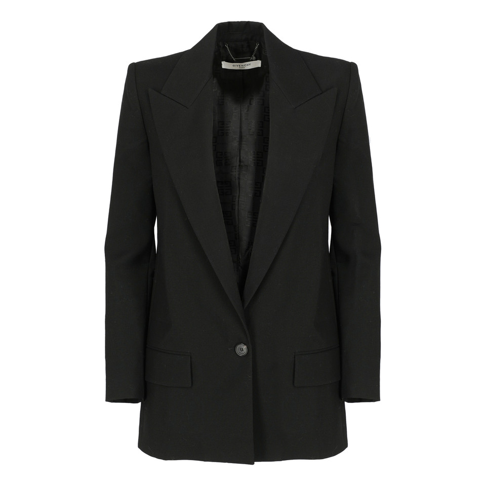 Givenchy Jacke/Mantel aus Wolle in Schwarz