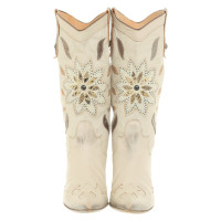 Vic Matie Boots Leather in Beige