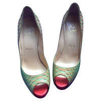 Christian Louboutin Very Prive Leer in Groen