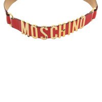 Moschino Leren riem in het rood