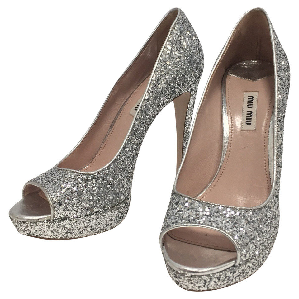 Miu Miu Glittered pumps