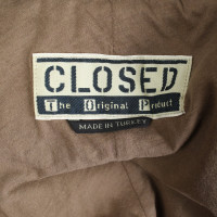 Closed Jas/Mantel Leer in Bruin