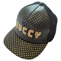 Gucci Hut/Mütze aus Leder in Schwarz