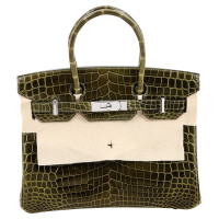 Hermès Birkin Bag 30 Leer in Groen