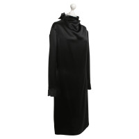 Yves Saint Laurent zijden jurk in zwart