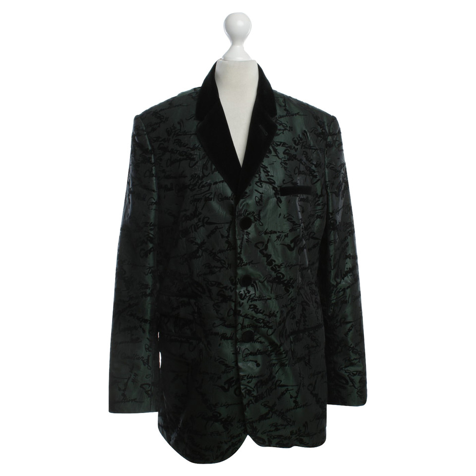 Jean Paul Gaultier giacca Iridescent in verde / nero