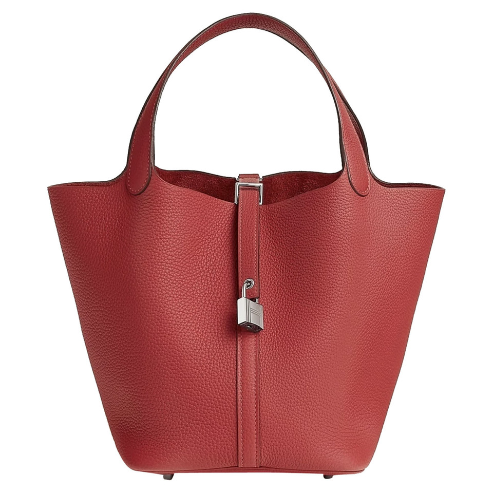Hermès Picotin Lock MM 21 Leather in Red