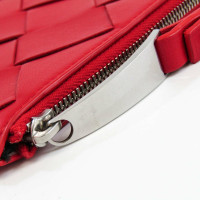 Bottega Veneta Clutch Bag Leather in Red