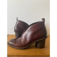 Céline Ankle boots Leather in Bordeaux