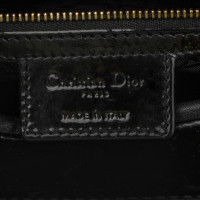 Christian Dior Lady Dior Large in Pelle verniciata in Nero
