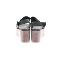 Tibi Sandals Leather in Green