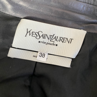 Yves Saint Laurent Blazer aus Leder in Schwarz