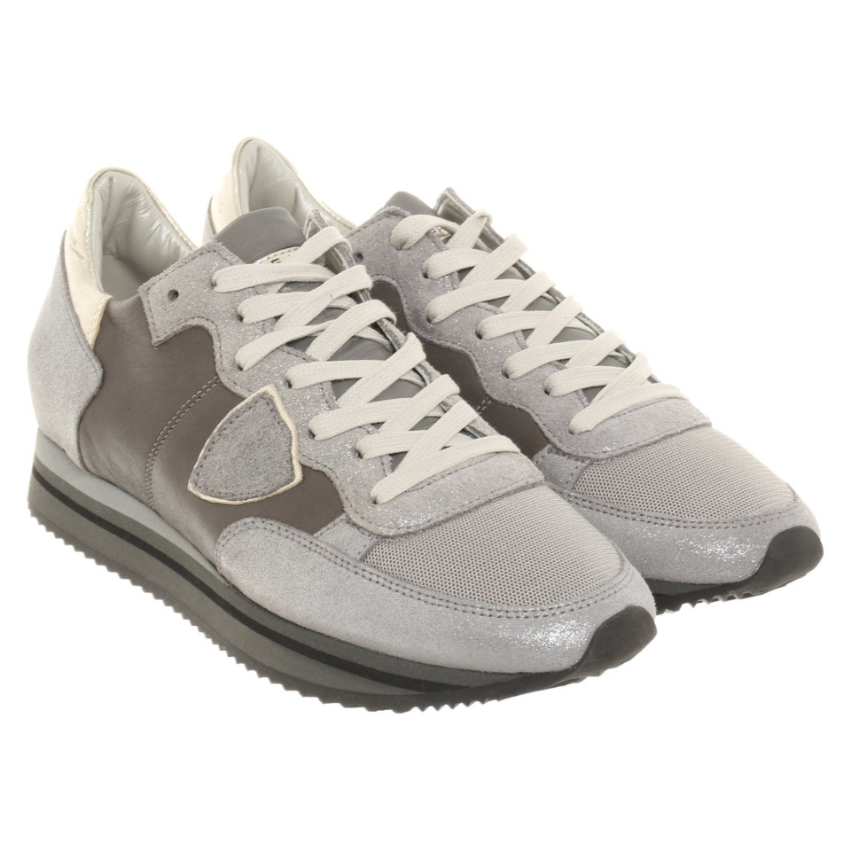 Philippe Model Sneakers aus Leder in Grau