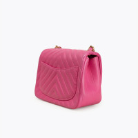 Chanel Chevron Flap Bag Leer in Roze