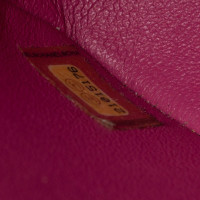 Chanel Chevron Flap Bag Leer in Roze