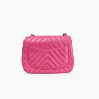 Chanel Chevron Flap Bag Leather in Pink