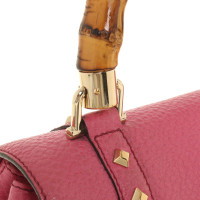 Gucci Bamboo Bag Leer in Roze